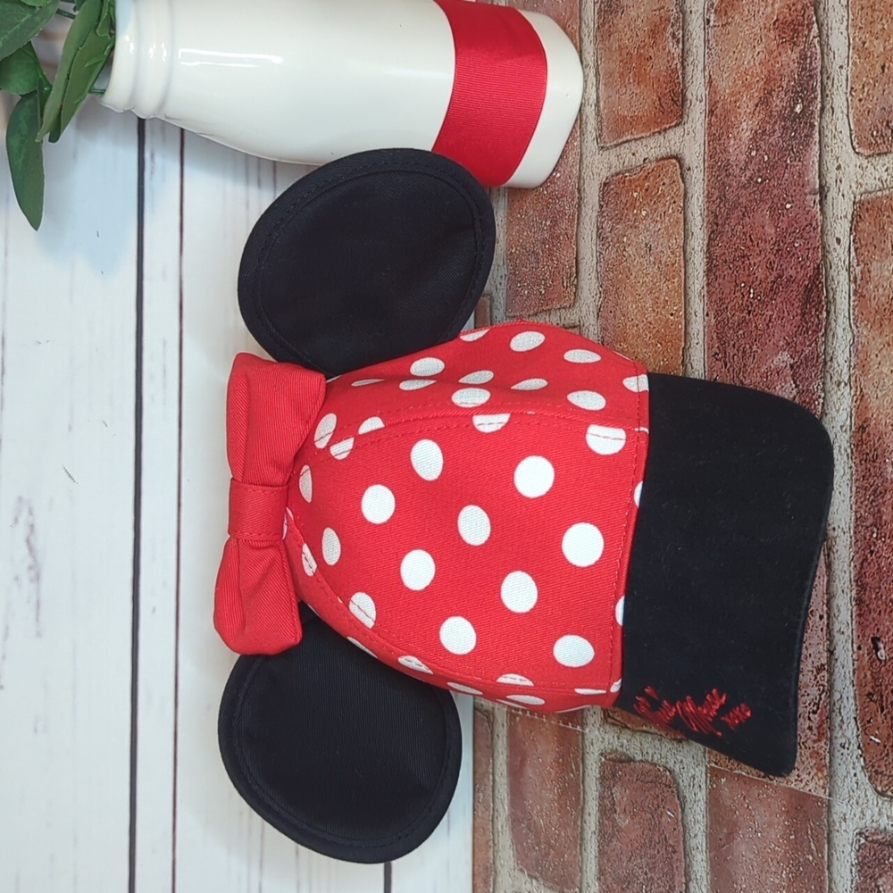 Walt Disney‎ World Minnie Mouse Ears and Bow Red Polka Dot Snapback Girls Cap